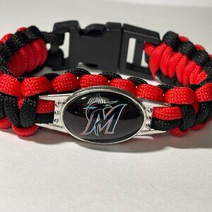 Miami Marlins MLB Paracord Bracelet NEW